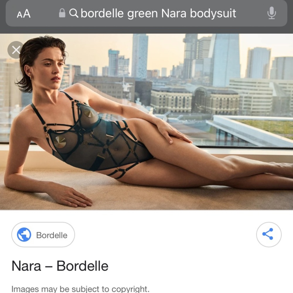 ✨Bordelle Nara Green Strappy Sheer Bodysuit ✨